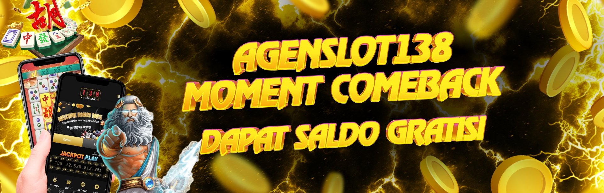 AGENSLOT138 MOMENT COMEBACK DAPET SALDO GRATIS 